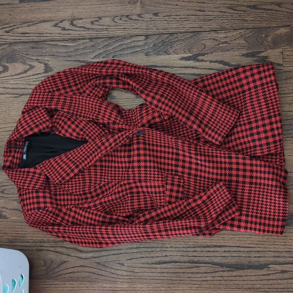 Zara Houndstooth Blazer Dress